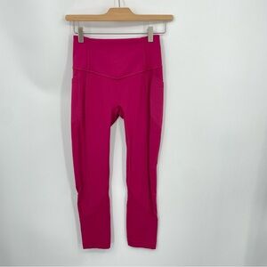 Lululemon All the Right Places Crop 23" magenta pink lw6amys Sz 4